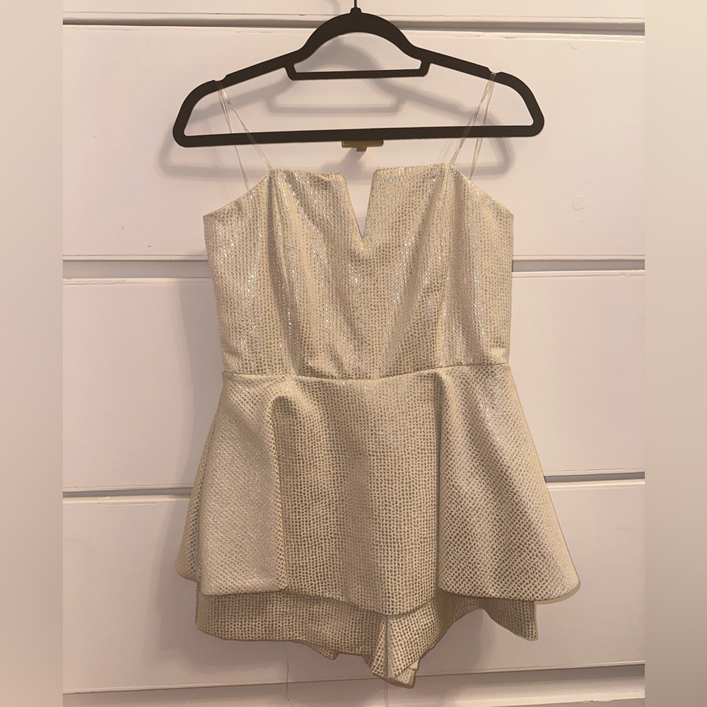 Do+Be sparkly strapless romper